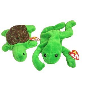 Retired T.Y Vintage Speedy & Legs P.V.C Pellet Beanie Baby Rare